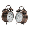 Small Cheap Funny Antique Night Light Children's Old Double Bell Metal Bell Alarm Clock